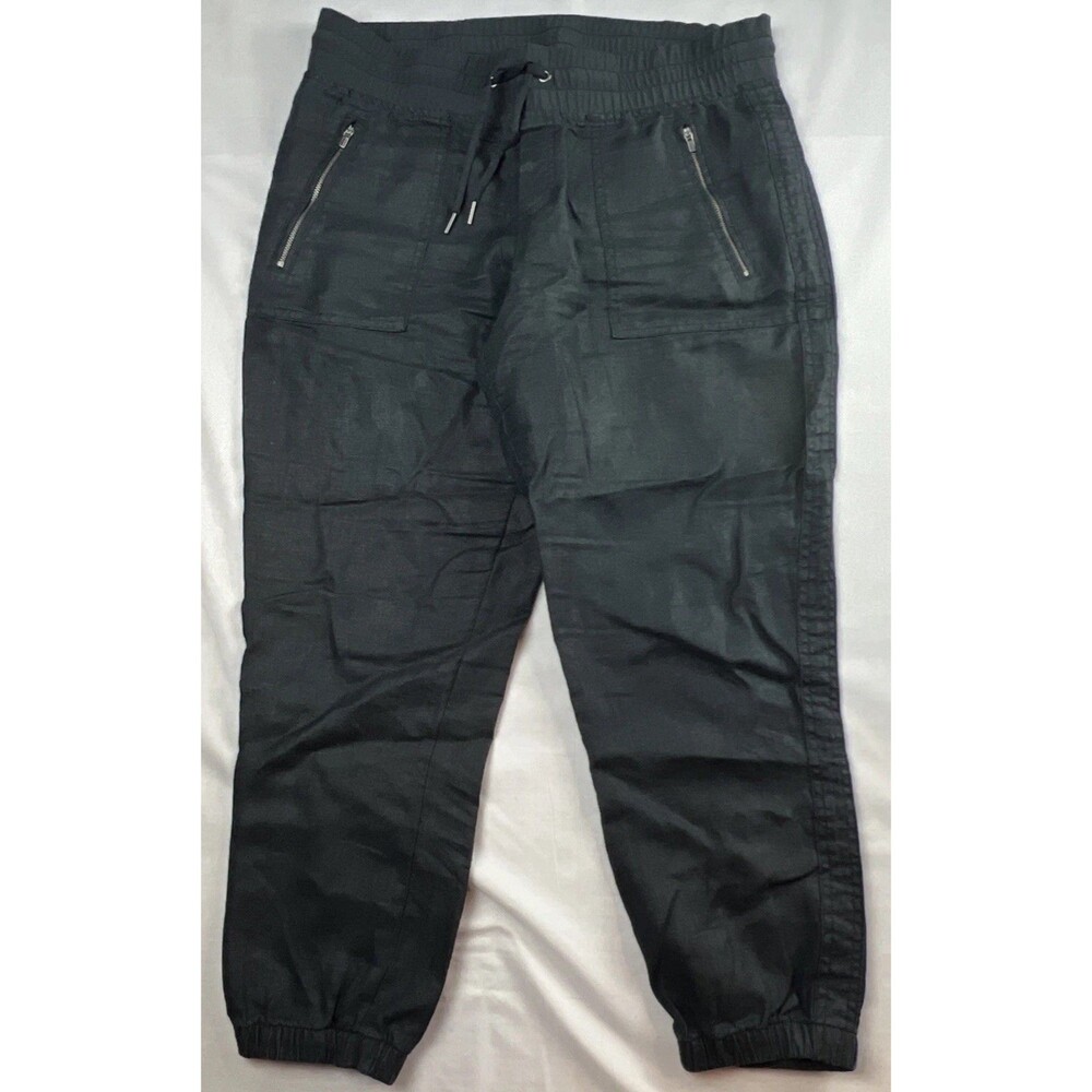 Athleta Zipper Pocket 100% Linen Joggers 10P